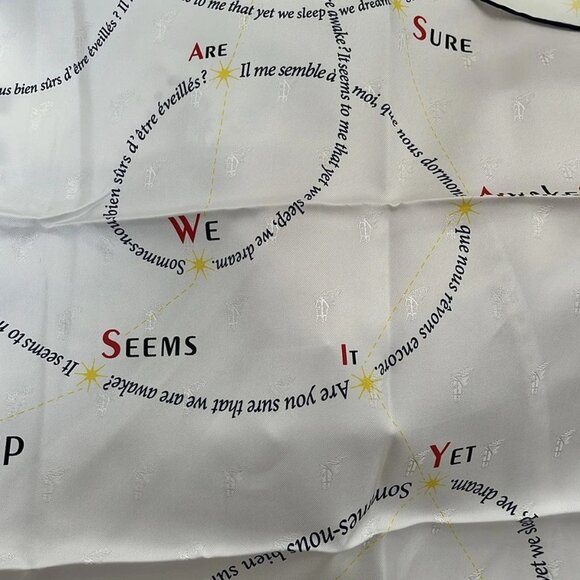 HERMES Carre 70  White Dark Navy Multi Scarf 246-071225 - Picture 3 of 6